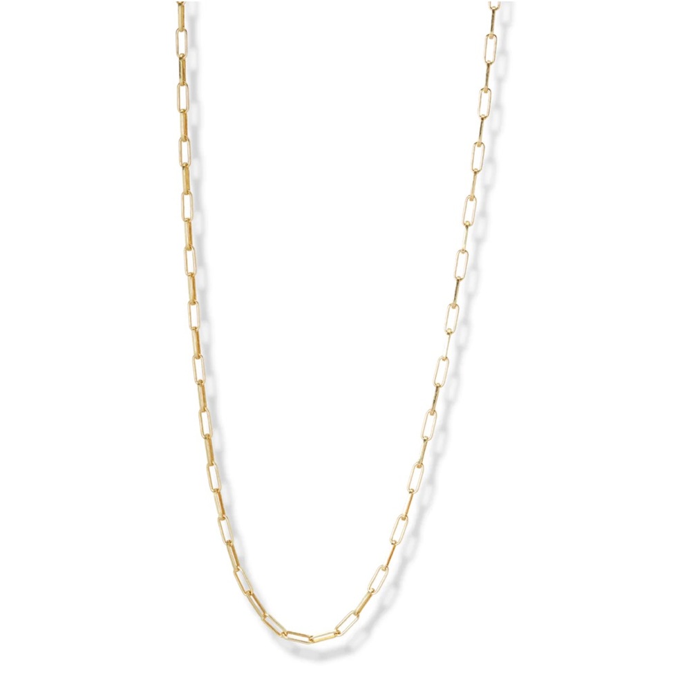 Argento Vivo Gold Thin Paperclip Chain Necklace NWB